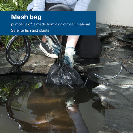 Pumpshield Mesh bag is safe for fish and plants