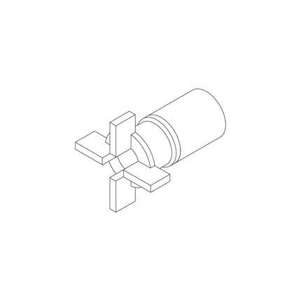 Impeller for 45-GPH Fountain Pump line drawing