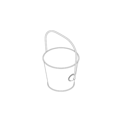 Bucket for Farmhouse Disappearing Water Feature Kit Line Drawing