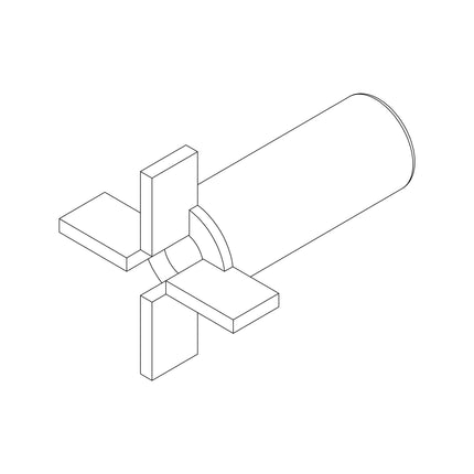 Impeller for Farmhouse Planter Fountain line drawing
